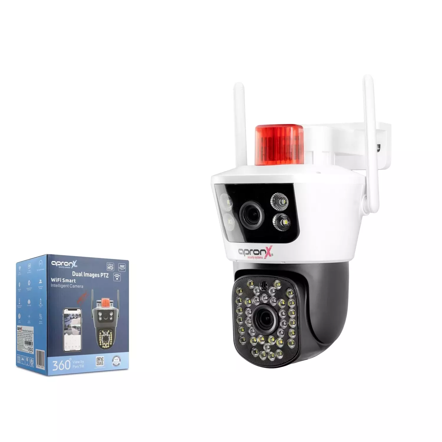 APRONX WP246 DUAL IMAGE WIFI KAMERA 2 x 4MP 2 x 3-6MM LENS BEYAZ